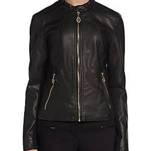 Ivanka Trump Faux Leather Moto Jacket